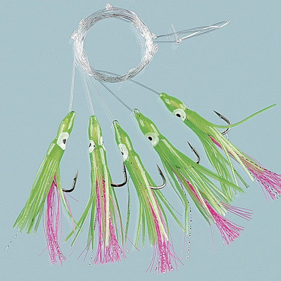 Squid Rig Mini-Squid Red/Green #6 Hook