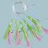 Squid Rig Mini-Squid Red/Green #6 Hook