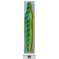 Tecni-Perline Game Skirt - 330/051 - Light & Dark Green Bands Over Silver Glitter Red Line