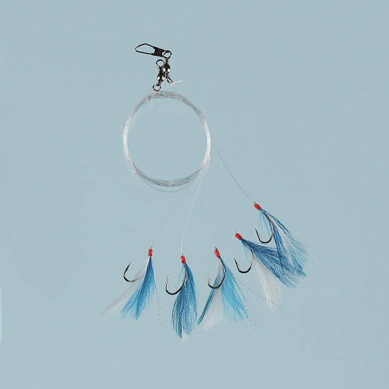 Sabiki Rig Feathers Blue #8 Hook