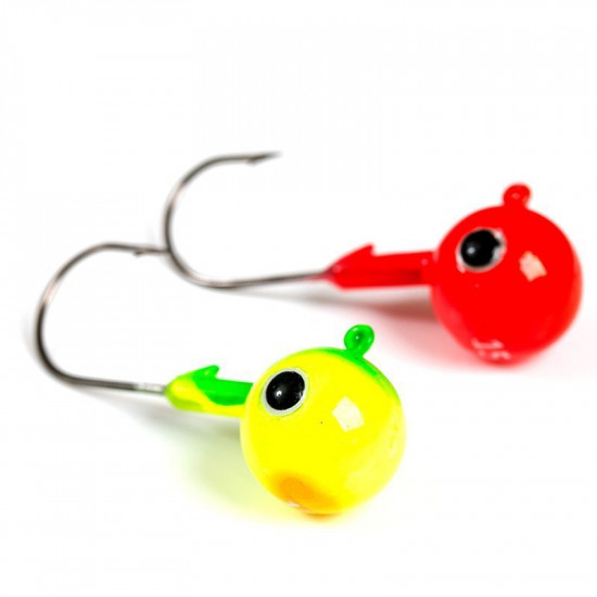 Jig Head Fladen Yellow/Red - 10g x 6/0 Hook 5 Pce
