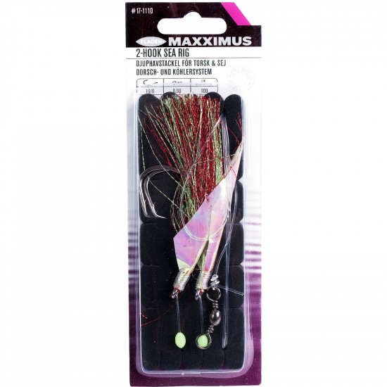 Flasher Rig Deep Sea 2 Hook 10/0 - Red/Yellow