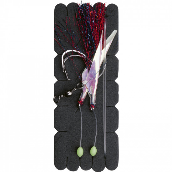 Flasher Rig Deep Sea 2 Hook 6/0 - Blue/Red