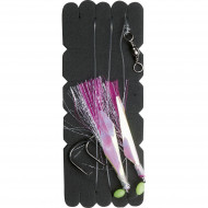 Flasher Rig Deep Sea 2 Hook 6/0 - White/Pink