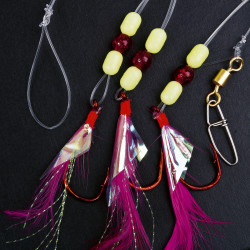 Deep Sea Flasher Rig Red Feather 7/0 Hook