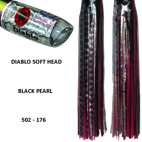 Fronteira Diablo Soft Head Tuna Lure - Black Pearl