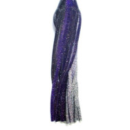 Tecni-Perline Game Skirt - 330/018 - Black Purple Over Silver Glitter