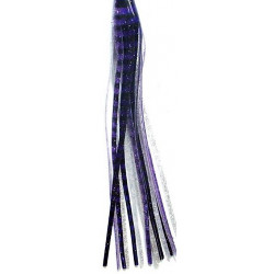 Tecni-Perline Game Skirt - 330/123 - Purple With Black Stripes Over Silver Glitter