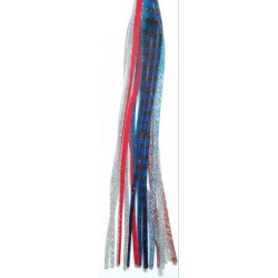 Tecni-Perline Game Skirt - 330/617 - Blue With Black Stripes Over Silver Glitter Two Red Lines