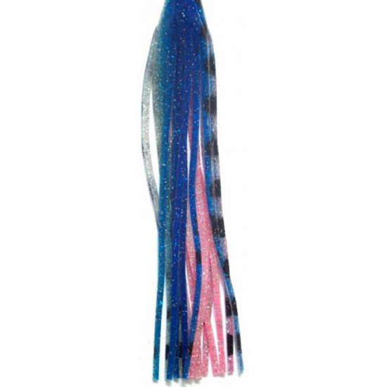 Tecni-Perline Game Skirt - 330/023 -Blue Big Black Dots Over Pink Silver