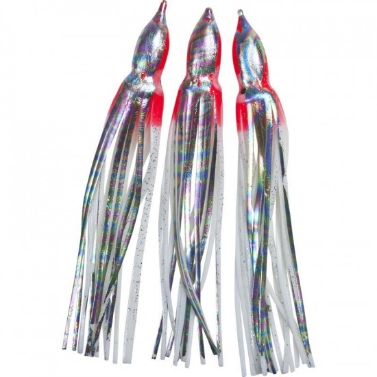 Squid Skirts Orange White Abalone - 12cm