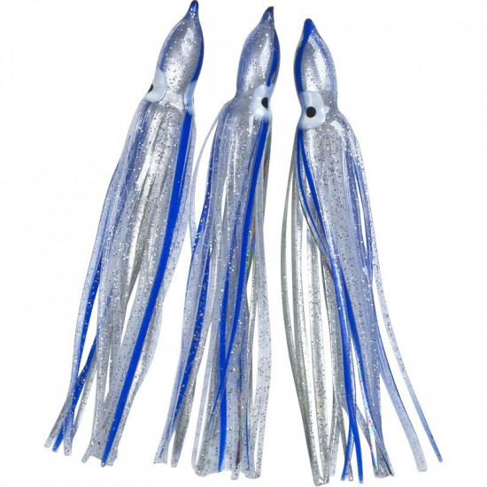 Squid Skirts Blue White Abalone - 12cm