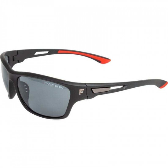 Sunglasses Polarised UV400 Matt Black Red Grey Lens