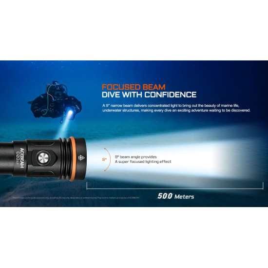 Acebeam D20 2.0 Dive Flashlight Purple