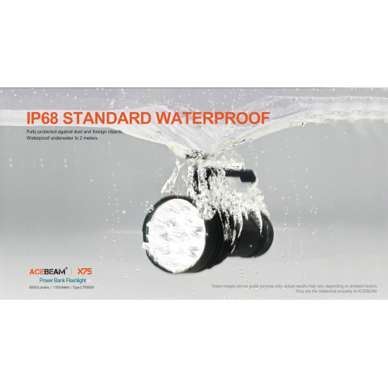 Acebeam X75 XHP70.2 Brightest Powerbank Flashlight