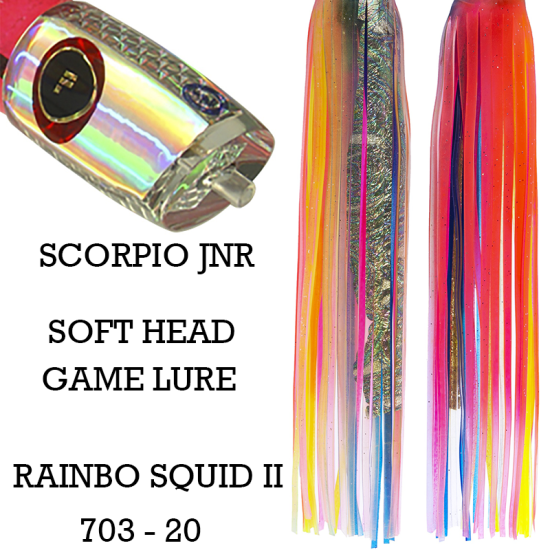 Fronteira Scorpio Jnr Soft Head Game Lure - Rainbow Squid II