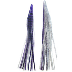 Game Skirt - 260/123 - Purple With Black Stripes Over Silver Glitter
