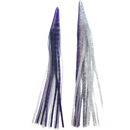 Game Skirt - 260/123 - Purple With Black Stripes Over Silver Glitter