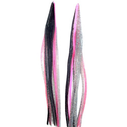 Game Skirt - 260/127 - Black Over Silver Glitter & Two Pink Lines