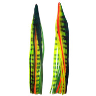 Game Skirt - 260/128 - Green Stripes Over Chartreuse & Two Orange Lines