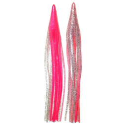Tecni-Perline Game Skirt - 330/131 - Pink Over Silver Glitter