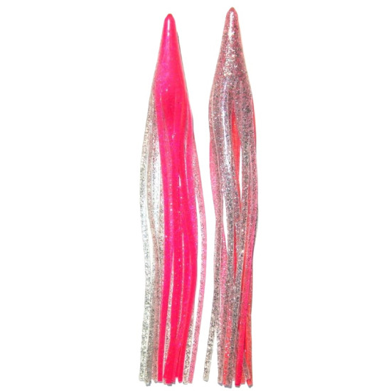 Tecni-Perline Game Skirt - 330/131 - Pink Over Silver Glitter