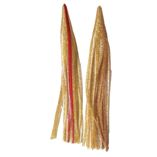 Tecni-Perline Game Skirt - 330/136 - Heavy Gold Glitter With Red Line