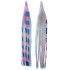 Game Skirt - 260/142 - Pink & Blue Bands Over Silver Glitter