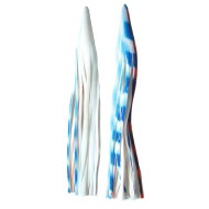 Game Skirt - 260/157 - White With Blue Bands & Red Line Over White
