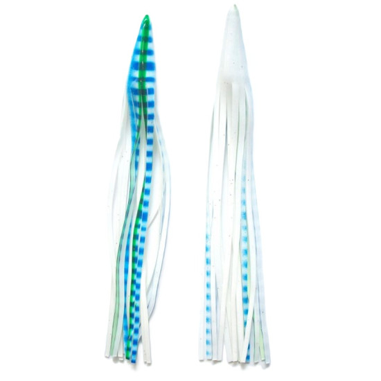 Game Skirt - 260/159 - White With Blue Stripes & Green Line Over White