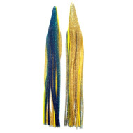 Game Skirt - 260/163 - Blue Over Gold Glitter With Yellow Line