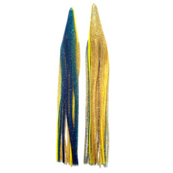 Game Skirt - 260/163 - Blue Over Gold Glitter With Yellow Line