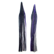 Game Skirt - 260/018 - Purple Over Black With Silver Glitter