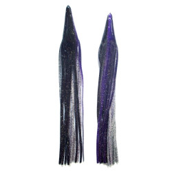 Game Skirt - 260/018 - Purple Over Black With Silver Glitter