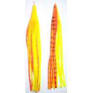 Game Skirt - 260/019 - Orange With Black Stripes Over Chartreuse