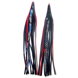 Game Skirt - 260/502 - Black With Silver Pearl Over Silver dots & Red Line