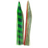 Game Skirt - 260/051 - Light & Dark Green Bands Over Silver Glitter & Red Line