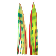 Game Skirt - 260/519 - Translucent Chartreuse With Green Bands With Red Line