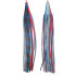 Game Skirt - 260/052 - Blue & Black Bands Over Silver Glitter & Red Line