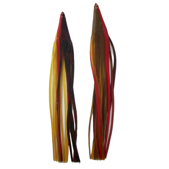 Game Skirt - 260/528 - Dark Brown With Red Line Over Translucent Yellow