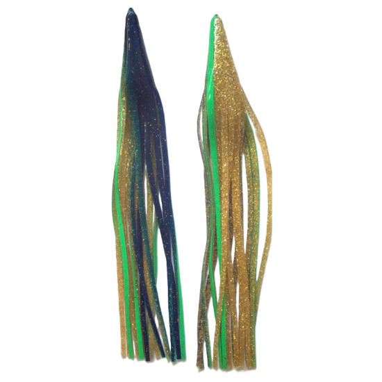 Game Skirt - 260/530 - Green Over Gold Glitter With Lime Green Line