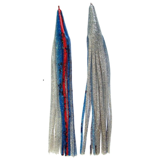 Game Skirt - 260/531 - Light Blue With Black Tyre Tread & Red Line Over Silver Glitter