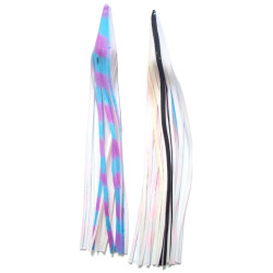 Game Skirt - 260/054 - Blue & Pink Bands Over White & Black Line