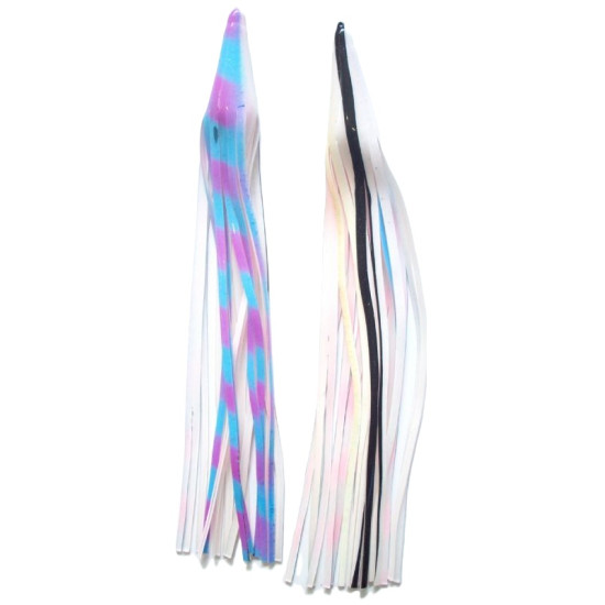 Game Skirt - 260/054 - Blue & Pink Bands Over White & Black Line