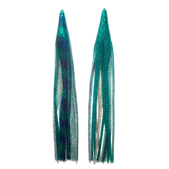 Game Skirt - 260/616 - Green With Dark Green Bands With Glitter