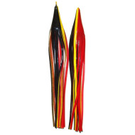 Game Skirt - 260/078 - Black Over Red With Yellow Line