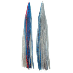 Game Skirt - 260/091 - Blue With Black Tread Over Silver Glitter