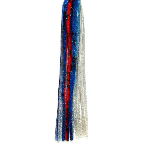Tecni-Perline Game Skirt - 330/145 - Blue With Black Tread Over Silver Glitter With Red Line